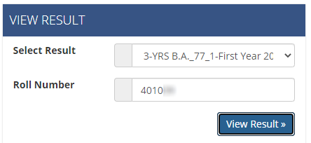 You can place it as shown below Example. You can see here, Tribhuvan University BA first year exam result. TU Bachelor of Arts (BA) First years examination result.